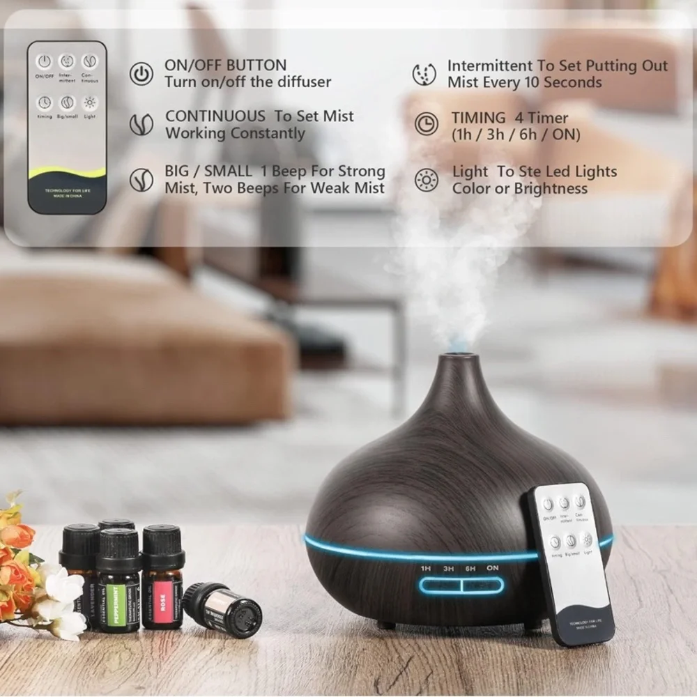 Aromatherapy Essential Oil Diffuser - Dark Wood
